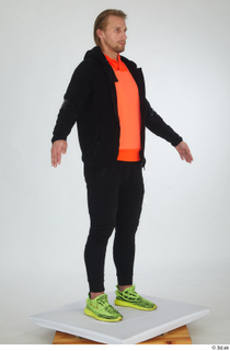  Erling black tracksuit dressed orange long sleeve t shirt sports standing whole body yellow sneakers 0016.jpg